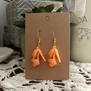 *3 for $20* Orange Heeled Sandal Barbie Shoe Earrings